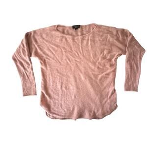 Charter Club 100% Cashmere Sweater Pullover Pink Large Crew‎ Neck Boxy